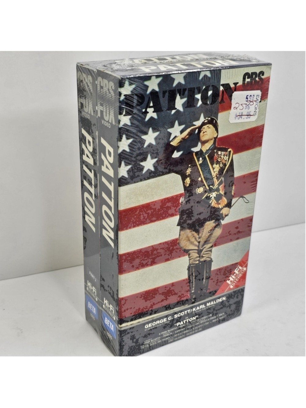 SEALED Patton Part 1 & 2 Betamax Tapes CBS Fox Video Hi-Fi Stereo Beta 1005